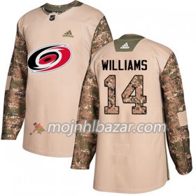 Dresovi Carolina Hurricanes Justin Williams 14 Adidas 2017-2018 Camo Veterans Day Practice Authentic - Muške